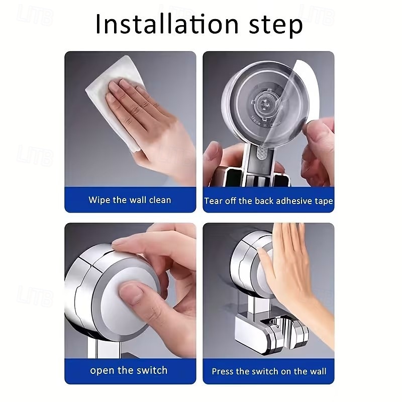 1/2 darabos tapadókorongos zuhanytartó - többcélú fürdőszobai kiegészítő, tapadókorongos permetezőtartó, hordozható, fokozott stabilitás és rugalmasság, praktikus zuhanytartozék-talp 2026 - $9.99 –P7