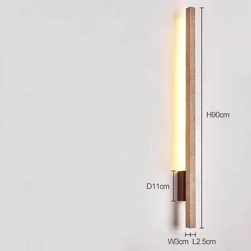 Applique da parete in travertino in stile nordico, lampada da parete lineare in pietra naturale, lampada da tavolo lunga, lampada da comodino minimalista, corridoio del soggiorno e della camera da del 2026 a $339.29 –P5