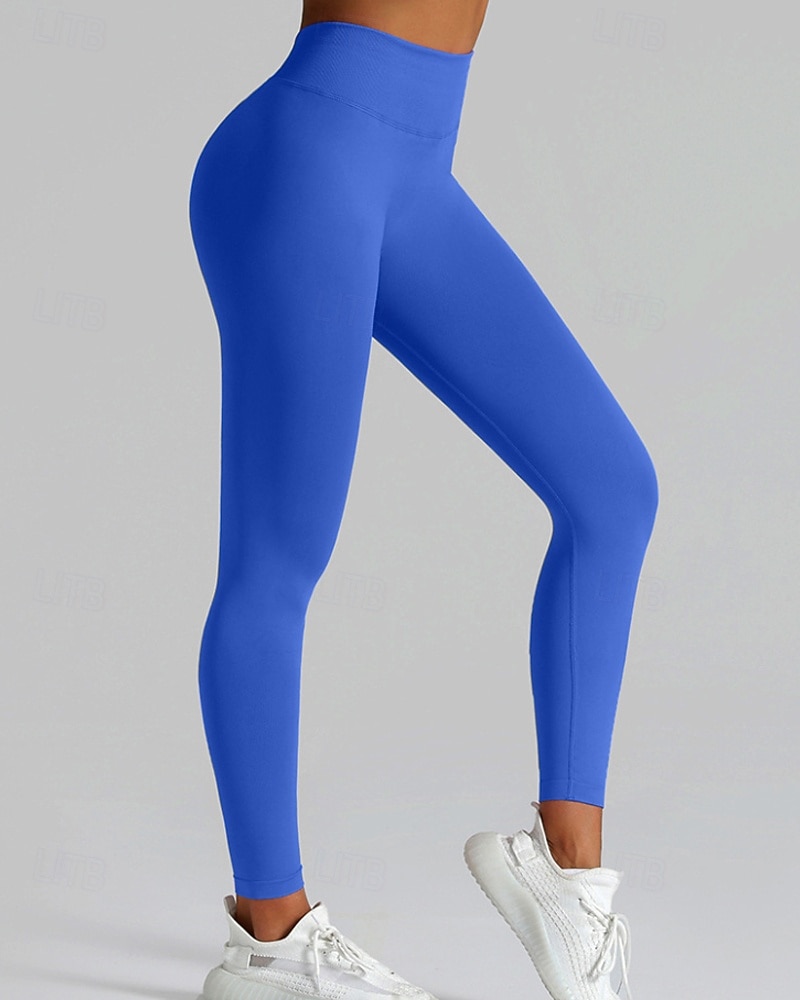 Per donna Chinos Leggings Streetwear Casual Athleisure Lunghezza intera Vita media Semplice Elastico in vita Traspirante Elasticizzato Quotidiano All'aperto Vacanza Viola Nero Blu reale Fuschia del 2026 a $17.99 –P14