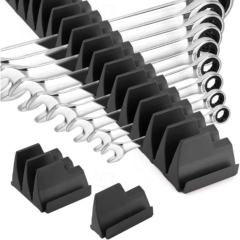 Набор магнитных шестигранных ключей — профессиональный модульный ящик для инструментов, прочный полипропиленовый материал, вертикальный органайзер для инструментов с 23 отделениями, черно-красный, 2026 - $16.99 –P3