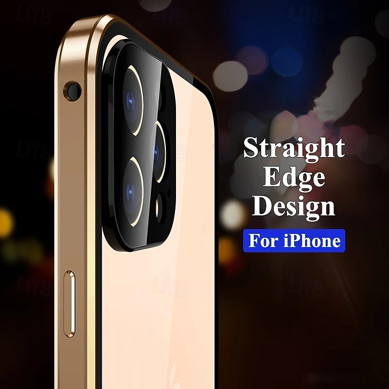 Phone Case For iPhone 17 Pro Max 17 Air 16 15 14 Pro Max Plus Magnetic Adsorption Crystal Clear Detachable Transparent Magnetic Armor Tempered Glass Metal 2026 - $20.99 –P5