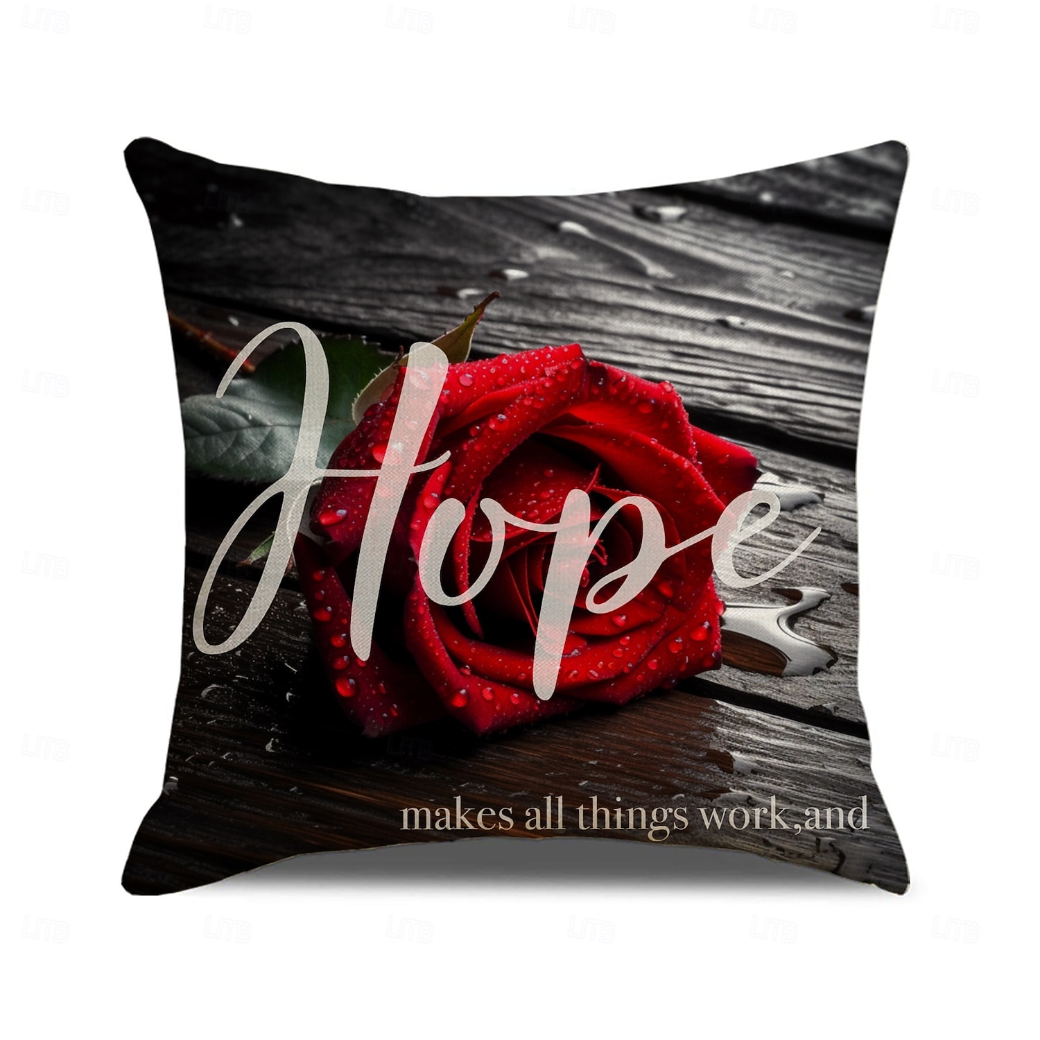 Poszewka na poduszkę z motywem róży na Walentynki, motyw mrocznego zaklęcia, poduszka z nadrukiem czarnej róży, romantyczna sofa &wystrój sypialni, przytulna poduszka do salonu 2026 - $12.99 –P6
