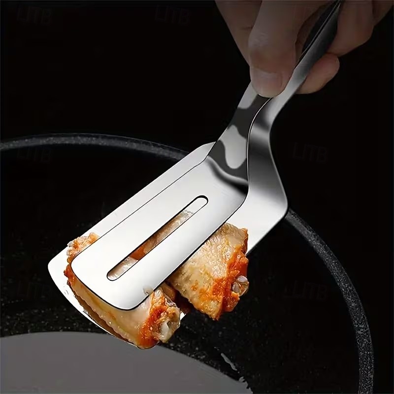 2026年 3個のステンレススチール製厚手フライパンフォークステーキフィッシュスパチュラキッチンスパチュラ多機能ステーキクリップパンケーキツール耐熱フィッシュスパチュラ大型フリップアンドサーブトング  コレクション – $13.99 –P4