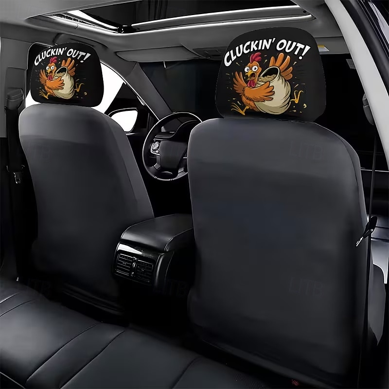 2 יחידות כיסויי משענות ראש לרכב עם הדפסה מצוירת של חיות חמודות, ללא מילוי, אביזרי פנים לרכב, כיסויי משענות ראש אוניברסליים לרכב, קישוטי פנים לרכב, מתאים לשימוש בכל מזג אוויר ללא מילוי 2026 - $8.99 –P11