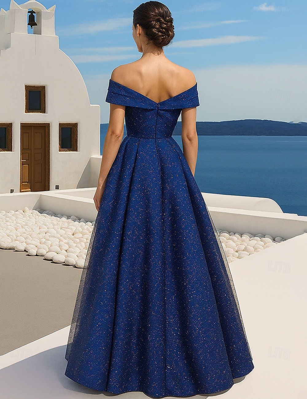 A-Line Floor Length Formal Dresses Evening Gown Quinceanera Dresses Elegant Party Sleeveless Off Shoulder Evening Party Wedding with Glitter Sequin Slit 2026 - $103.99 –P2