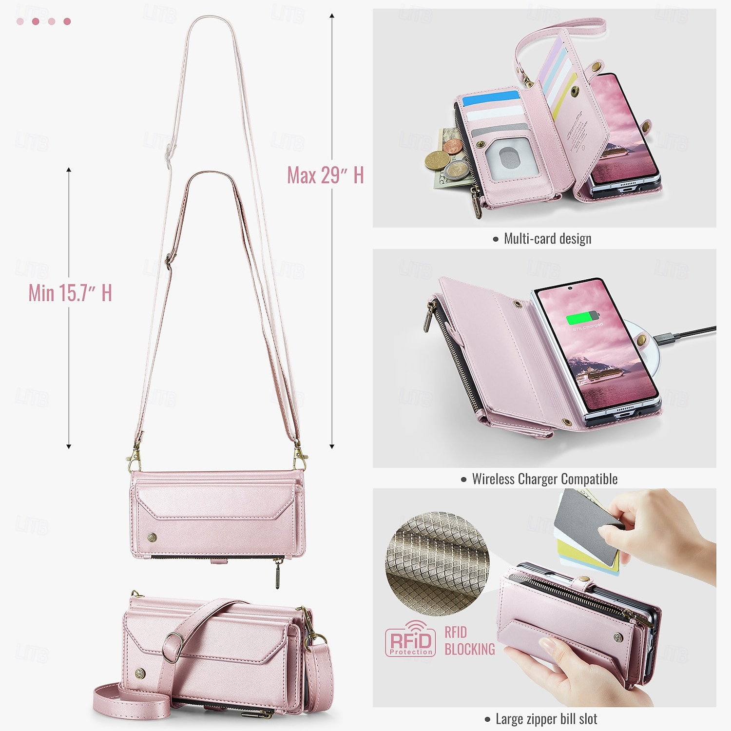 Phone Case For Samsung Galaxy Z Fold 7 Wallet Case with Lanyard with Wrist Strap Kickstand TPU PU Leather 2026 - $28.99 –P3