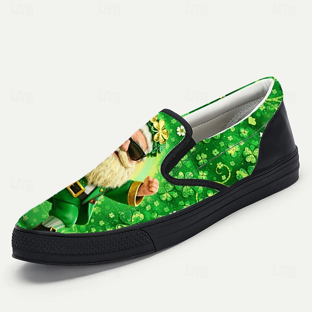 Herren-Slipper zum St. Patrick's Day – fröhliches Grün mit Koboldmotiv, perfekt für die Feierlichkeiten zum St. Patrick's Day und für die Freizeit. 2026 - $46.99 –P5