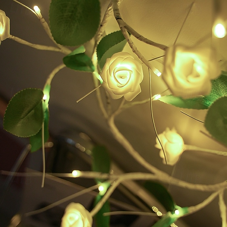 1.8M 48 LED Beads Artificial Rose Vine String Lights, Waterproof with Timer, AAA Battery Box, Indoor/Outdoor Bedroom, Living Room, Garden, Party, Wedding, Holiday Decoration 2026 - $25.99 –P7