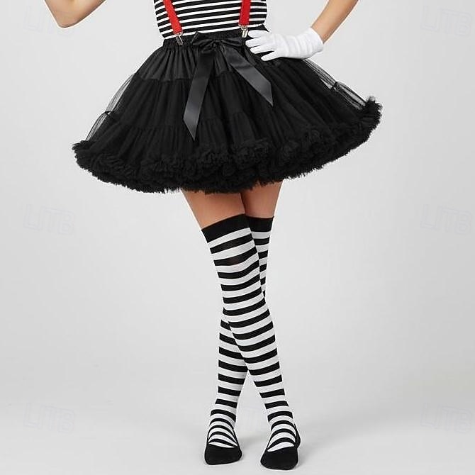 Costume di fantasia Gonna in tulle Gonna tutù Mimo artista Mimo Clown Circo Anni 1950 Anni '80 Stratificato Gonfio Adulti Per donna Halloween Carnevale Feste Performance Danza Balletto Costumi di del 2026 a $30.99 –P1