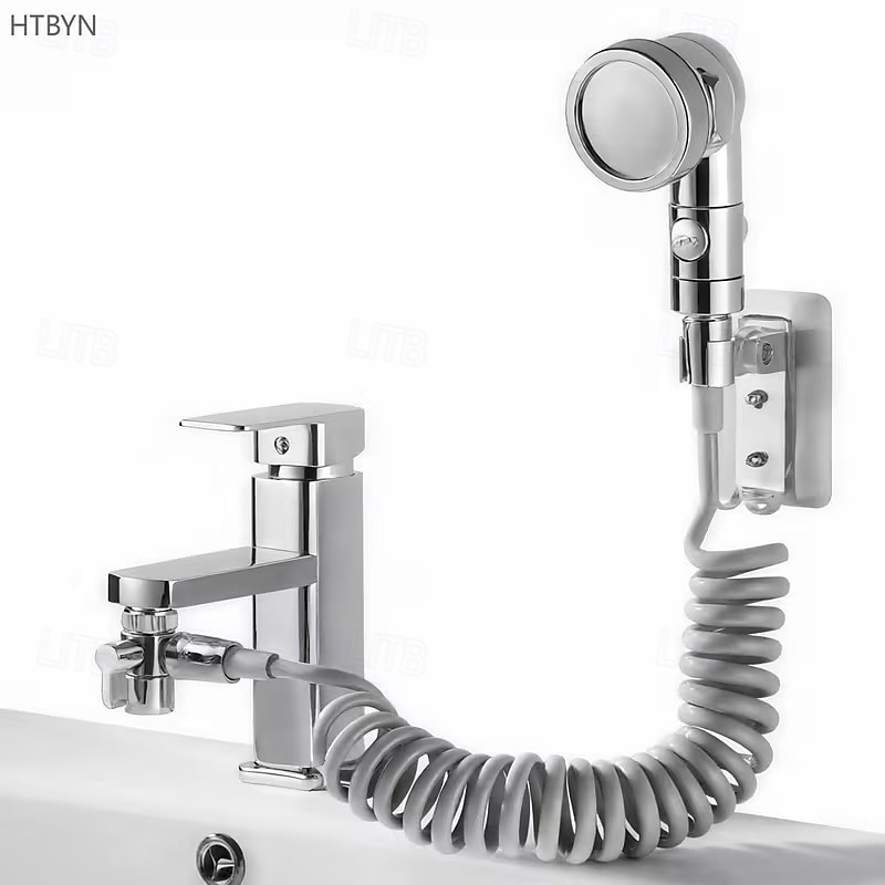 Handheld Shower Head with Adjustable Spray - 304 Stainless Steel Bathroom Faucet Extension, Detachable Hose for Bathtub & Sink, Ergonomic Design for Comfortable Bathing, Durable & Easy to Clean 2026 - $16.99 –P2