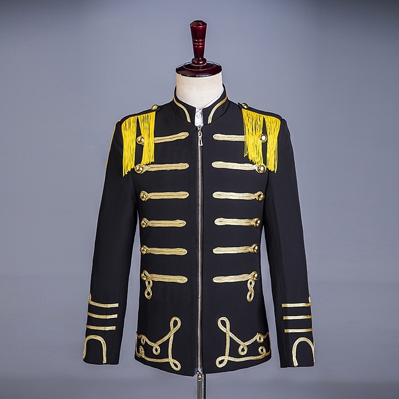 Retro Vintage Rococo Coat Masquerade Circus Jacket Long Sleeves Prince Aristocrat Fancy Dress Men's Carnival Masquerade Event / Party Adults' Coat Fall & Winter 2026 - $102.99 –P1