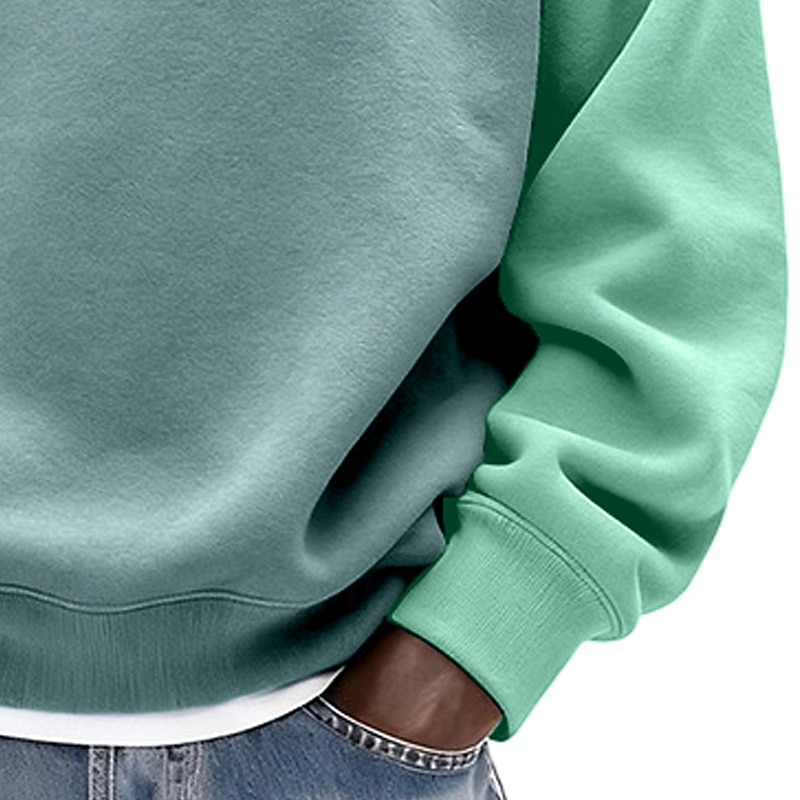 Férfi Pulóver Lóhere Világoskék Terített nyak Sima Kollázs Színes Hétköznapi Napi Sport & Szabadtéri Utcai sikk Menő Sportruházat Minden évszak Ruházat Pulcsik Pulóverek Hosszú ujj 2026 - $27.99 –P4