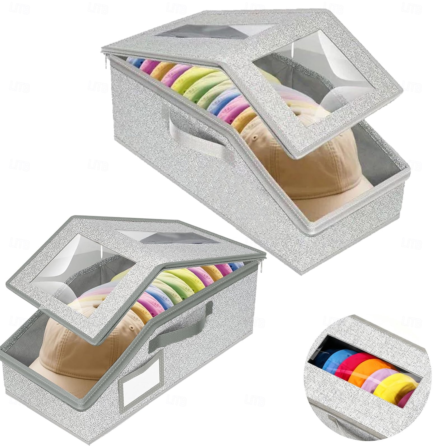 1/2-częściowy worek do przechowywania, wielofunkcyjny organizer na czapki - pojemny, składany uchwyt na czapki baseballowe do użytku domowego 2026 - $23.99 –P1