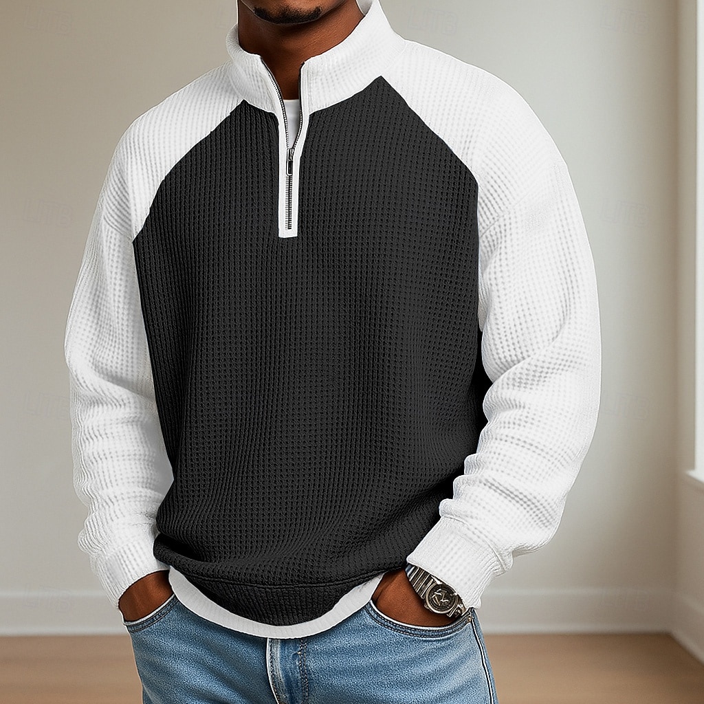 Férfi Gofris pólóingek Póló Hétköznapi Előírásos Szalagos gallér Hosszú ujj Divat Tömör szín Texturált Gombok Sima Ősz & tél Ősz Tavasz & Ősz Normál Fekete Világoszöld Világoskék Sötétkék Bíbor 2026 - $16.99 –P14
