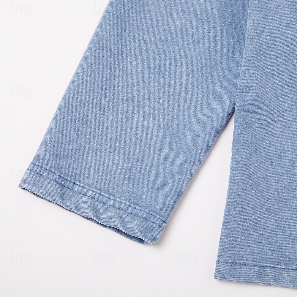 Ανδρικά Τοπ γιλέκου Πουκάμισο Demin Αμάνικο Με Κουκούλα Χένλι Καλοκαίρι Άνοιξη Σκέτο Μοντέρνα Υψηλής Ποιότητας Βασικό Βαμμένα ρούχα Ξεθωριασμένος Πλύνθηκε σε στυλ vintage Causal Διακοπές Δρόμος 2026 - $28.99 –P1