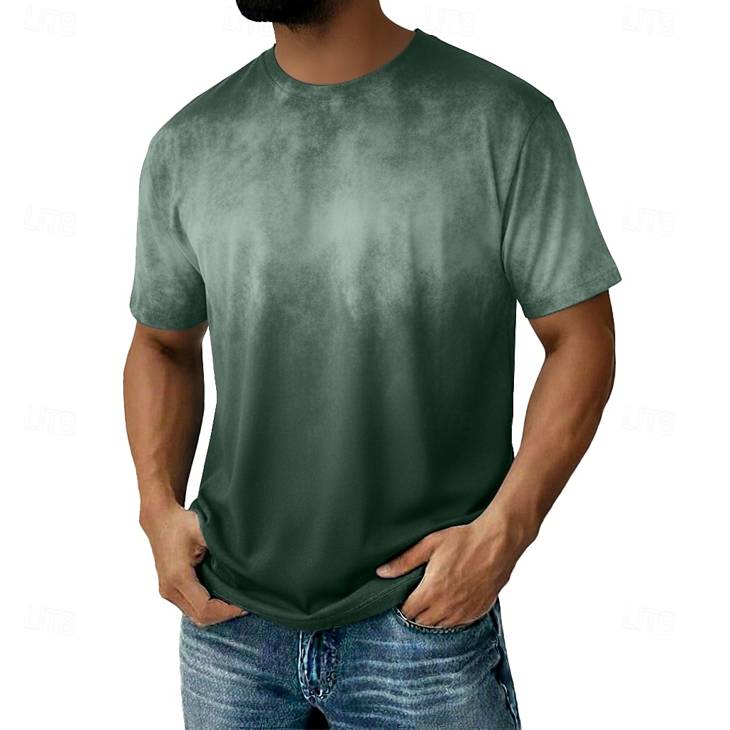 SoftFade™ homme en coton 100 % à effet délavé tee-shirt lourd à manches courtes col rond été dégradé ombre basique style vintage délavé vacances rue sortie blanc haut tee pour homme de 2026 ? $31.99 –P6