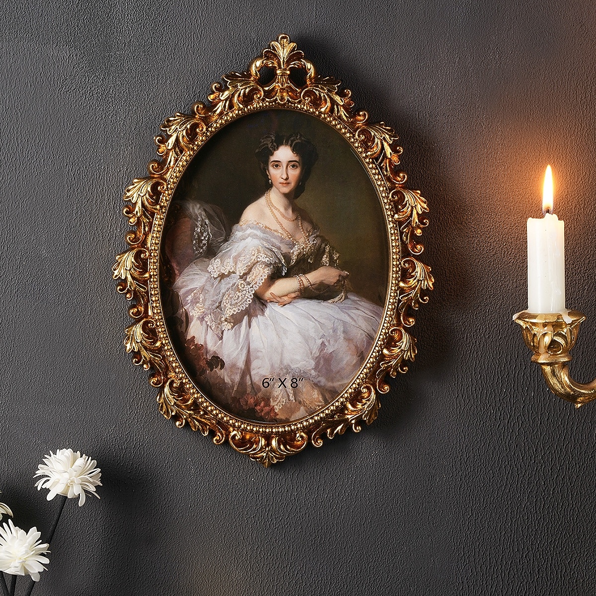 إطار صور جداري مزخرف بنقوش ذهبية على الطراز الأوروبي القديم، مصنوع من مادة الراتنج، مناسب لعرض الصور العائلية وجلسات التصوير. 2026 - $22.99 –P3