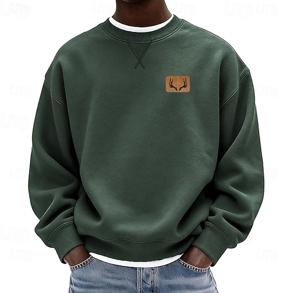 Per uomo Tinta unica Felpa Manica Lunga Felpe Girocollo Abbigliamento Sportivo Classico Casuale Quotidiano Tutte le stagioni Blu Nero Blu reale Abbigliamento progettista Stampa 3D S M L XL 2XL 3XL del 2026 a $32.99 –P2