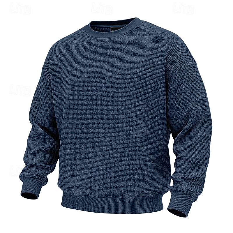 Hombre Sudadera Sudadera con estampado de gofres Sudadera Con Capucha Blanco Cuello Barco Plano Con Texturas Casual Diario Deporte Ropa de calle Fresco Ropa deportiva Primavera & Otoño Ropa Sudaderas 2026 - $24.99 –P3