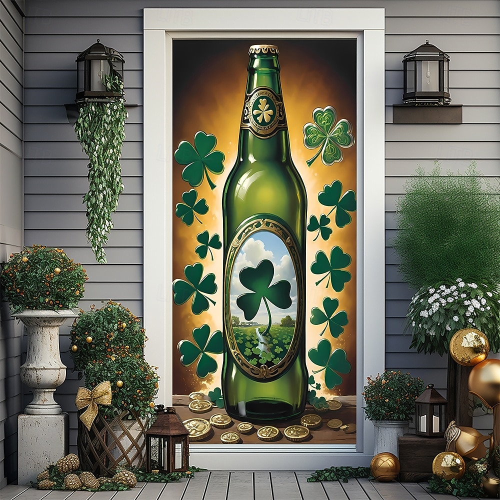 Ημέρα St. Patrick Αφίσες Κάλυμμα πόρτας Πανό εξωτερικού χώρου Πράσινο καπέλο Τριφύλλι χαριτωμένο στυλ 3D Πάρτι Κοιτώνας Δωμάτιο Εφήβων Κοιτώνας Κολλεγίου Υπνοδωμάτιο Guys Man Cave Frat Φόντα λήψης 2026 - $17.99 –P2