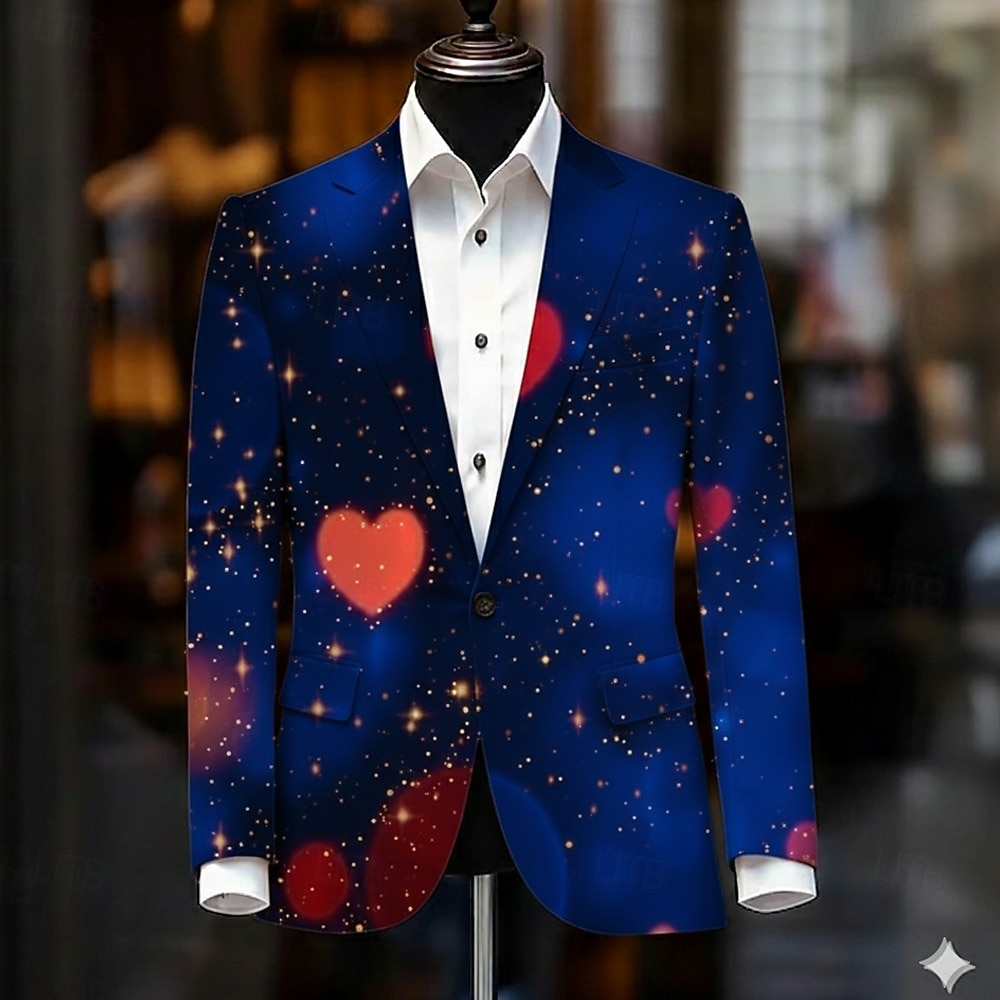 San Valentino Per uomo Cuore Giacca blazer Cappotto Di tendenza Confortevole Traspirante Artistico Casual Quotidiano Abbigliamento da sera Festival Stampa 3D Bottoni Multi-tasche Tutte le stagioni del 2026 a $85.99 –P3
