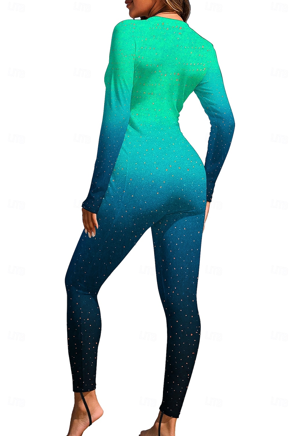 Femmes Standard Maillot Anti UV Rashguard intégral Maillot de bain Dégradé Océan avec soutien-gorge intégré ​fermeture éclair sur le devant Protection Solaire UV Couvrant UPF50+ manche longue Coque de 2026 ? $49.99 –P2