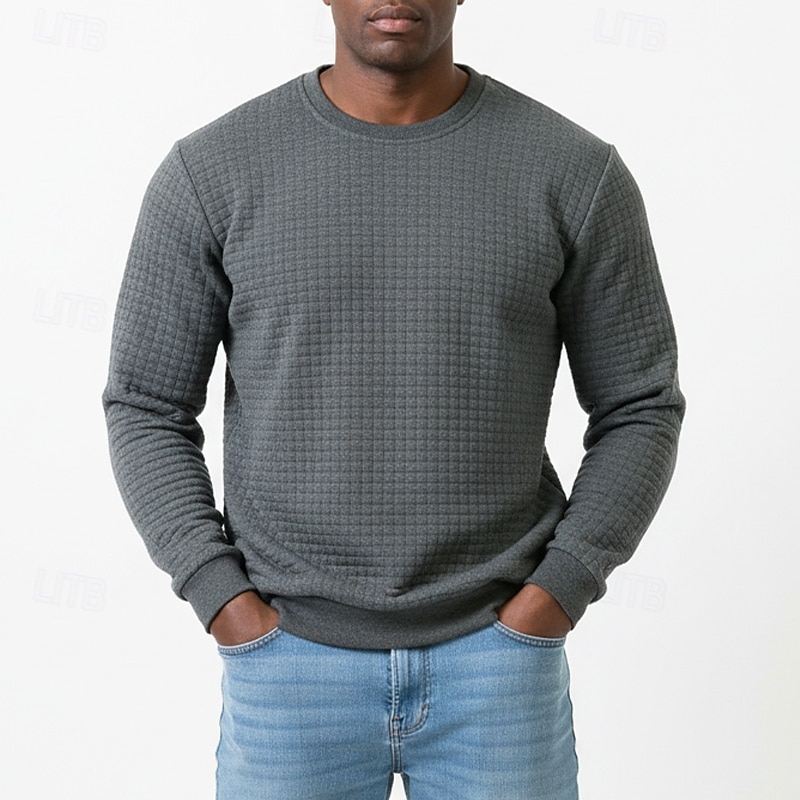 Męskie Bluza dresowa Bluza Waffle Bluza z kapturem Morelowy Czarny Biały Zieleń wojskowa Szary Półgolf Równina Teksturowany Codzienny Sport i turystyka Święto Moda miejska Nowoczesne Odzież sportowa 2026 - $18.49 –P1