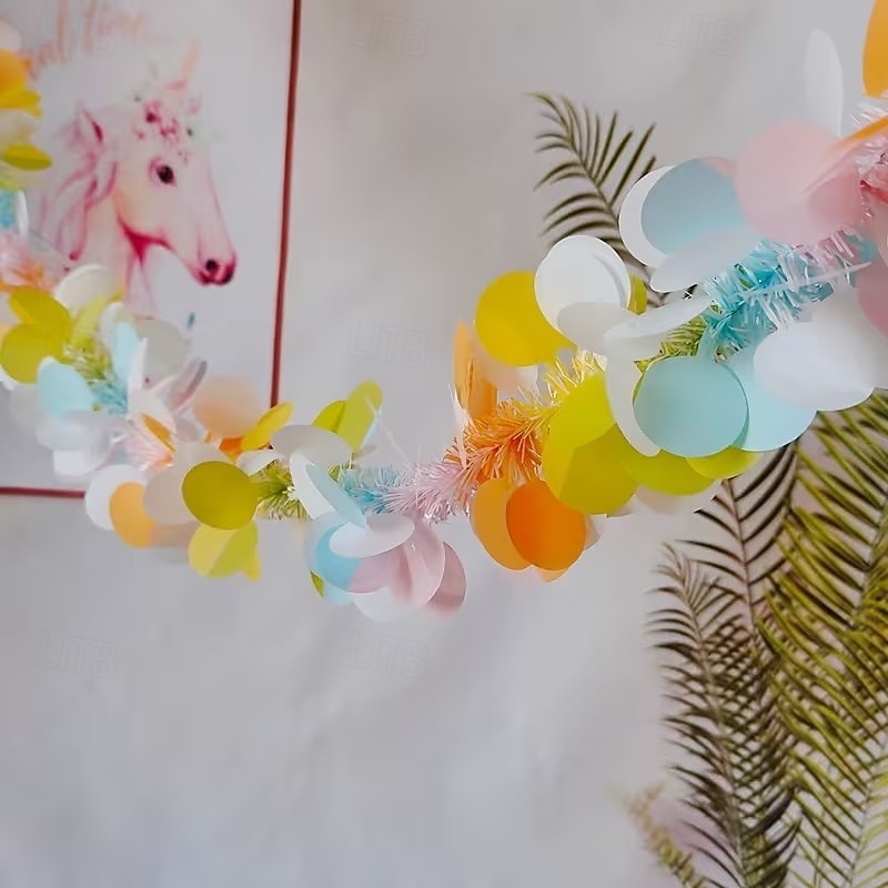 glittergirlander med skinnende paljetter – festlige båndslynger til festdekorasjon, bryllup, bursdag, høytid og juletredekor, glitrende hengende girlander til hjemmet &styling av arrangementer 2026 - $9.99 –P5