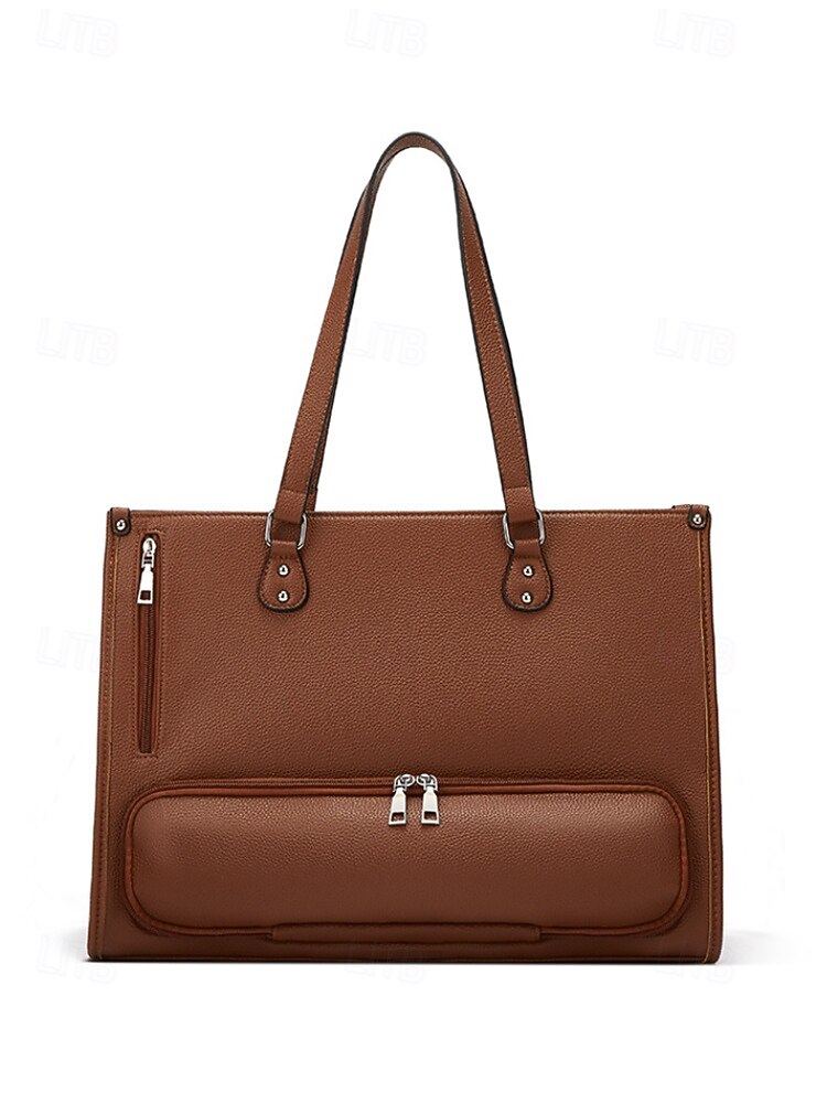 Women's Faux Leather Tote Bag with Adjustable Shoulder Strap, Large Capacity, Waterproof, Multiple Colors - Perfect for Weekend Getaways and Daily Commute 2026 - $42.99 –P5