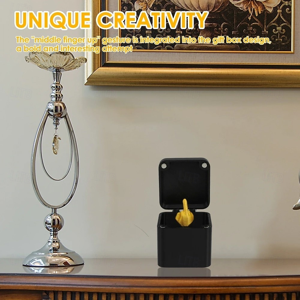 3-pack långfinger i en låda, 3D-utskriven fingeröverraskningspresentask, rolig popup-skämtleksak för kontoret eller hemmet, vita elefantpresenter för vuxna, söt och bästa vita elefanten 2026 - $21.99 –P11