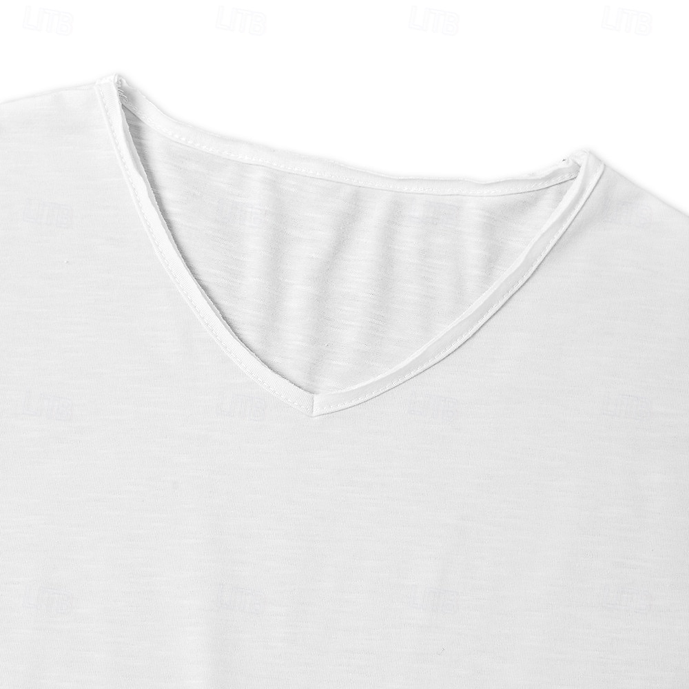 Homens Camiseta Camisas antiumidade Manga Curta Decote V Verão Primavera Tecido Esportes Básico Casual Estilo Clássico Puro Casual Branco Azul Claro Preto Top Tee para Homens de 2026 por $12.99 –P9