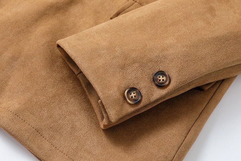 Homens jaqueta leve Jaqueta casual Jaqueta de camurça sintética Para Noite Macio Fivela Primavera & Outono Casual Colarinho Chinês Padrão Cáqui Claro Preto Azul Marinha cáqui Verde Tropa Casaco de 2026 por $56.99 –P10