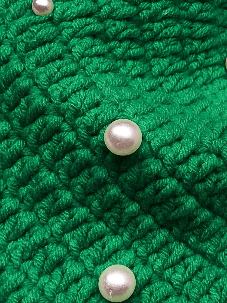 Gorro de punto con trébol y perlas para mujer, varios colores, perfecto para el Día de San Patricio, Carnaval y uso diario. 2026 - $18.99 –P8