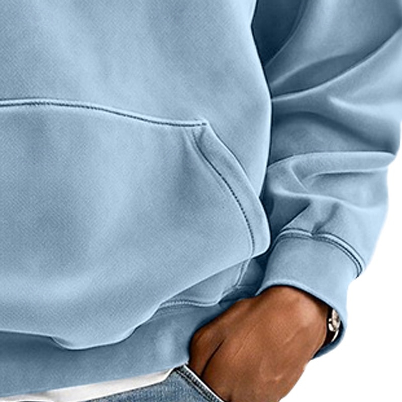 Hombre Sudadera Sudadera Con Capucha Sudadera con capucha y cremallera de un cuarto Rojo tinto Verde Claro Azul Marino Gris Claro Azul claro Con Capucha Plano Bolsillo canguro Deporte Casual Diario 2026 - $24.99 –P7