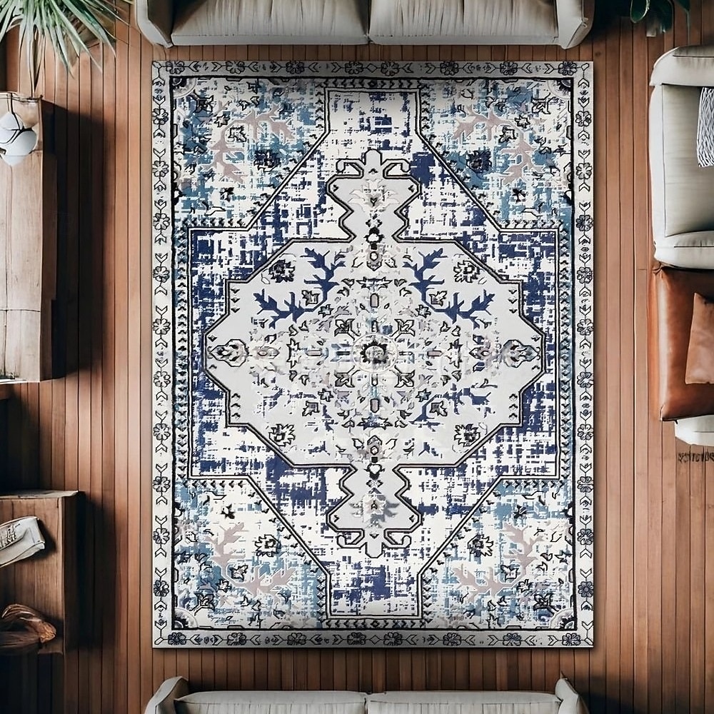 Vintage persisk matta, fläckbeständig och lätt att rengöra, etnisk soffpläd, halkfri sängmatta i sovrummet, slitstark och elegant golvdekor i vardagsrummet 2026 - $3.99 –P24