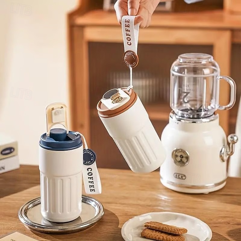 Термокружка для кофе из нержавеющей стали 316 с цифровым дисплеем температуры &крышка с сенсорным экраном - самоохлаждающаяся/подогреваемая чашка, индикатор в реальном времени, портативный термометр 2026 - $15.99 –P2