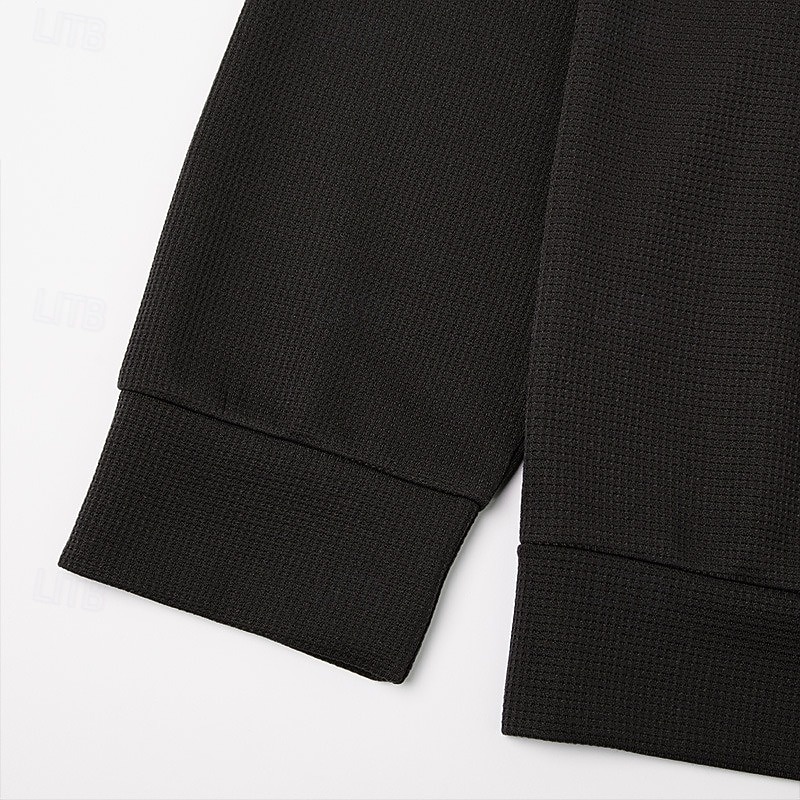 Per uomo Magliette Polo a Nido d'Ape Testurizzato Casuale All'aperto Con cerniera Zip a un quarto Manica Lunga Moda Moderno Tinta unica Testurizzato Lavorato a maglia Primavera & Autunno Tutte le del 2026 a $25.99 –P12