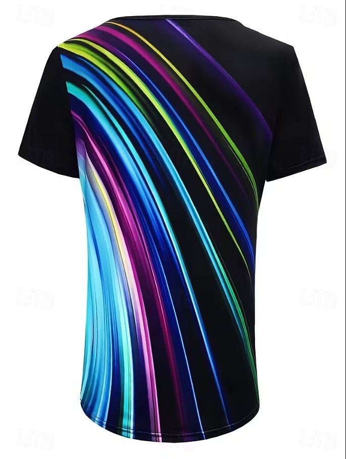 Pentru femei Tricou Imprimeu Grafic Dungi Epocă Stilat Clasic Manșon scurt Stil Nautic Topuri obișnuite Zilnic Negru Roz Îmbujorat Vară Primăvară 2026 - $22.99 –P2