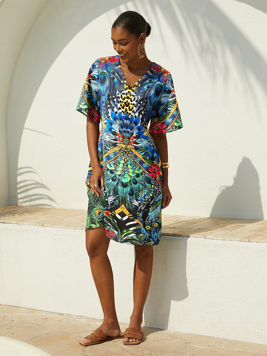 robe mini en satin soyeux style jungle sauvage de 2026 ? $79.99 –P1