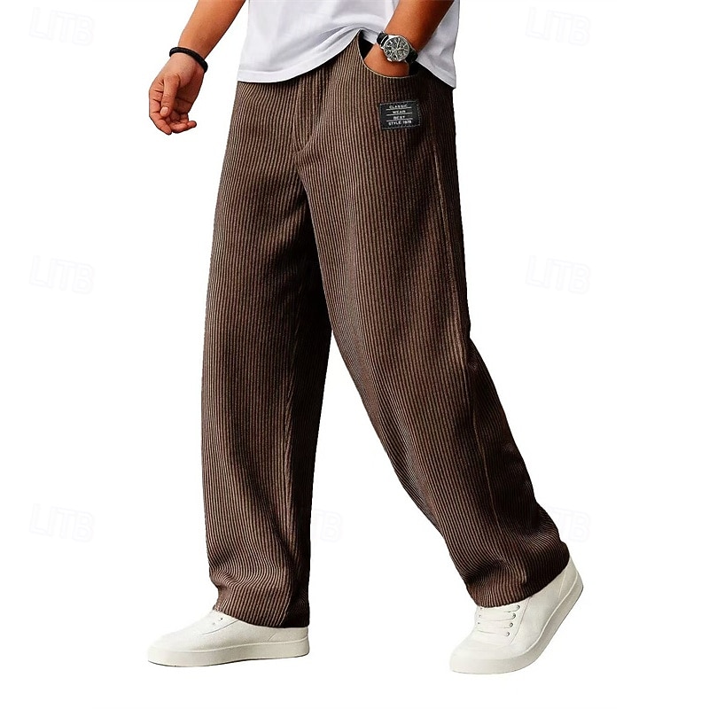 Homens Calças Esportivas Calças Calças de Veludo Calça de moletom de perna reta Com Cordão Bolsos Cintura elástica Tecido Conforto Macio Diário Ao ar livre Feriado Moda Estilo Clássico Preto Azul de 2026 por $25.99 –P8
