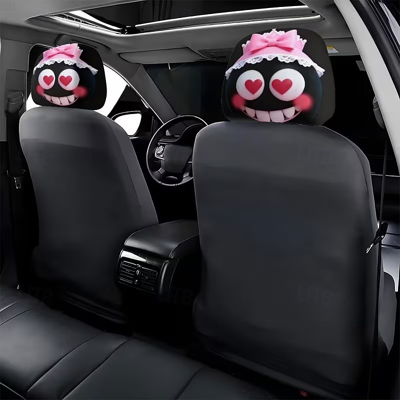 2pcs Cute Flower Love Heart Print Headrest Covers, Valentine's Day Heart-Eyed Girl Car Headrest Protector, Interior Decor, No Filling, Easy to Install and Wash, Suitable for Long-Distance Travel Naps 2026 - $14.99 –P9