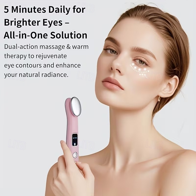 Eye Massage Device To Diminish Dark Circles And Puffiness With Vibration To Tighten Pores And Warmth For Relaxation Featuring A Light Beige Lifting Function. 2026 - $27.99 –P3