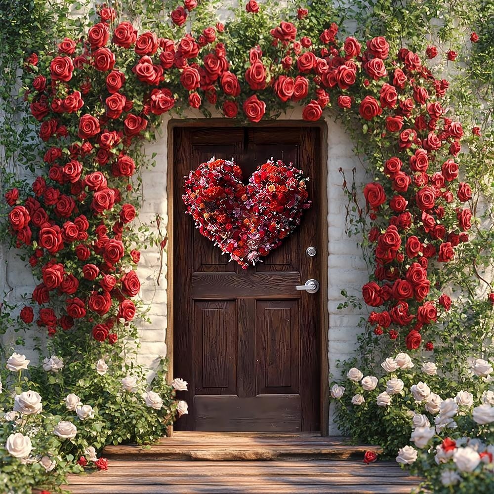 Ziua Îndrăgostiților Afișe Capacul ușii Bannere în aer liber Iubire Inimă Drăguţ Romantic #D Petrecere Cămin Fundaluri de fotografiere Ușa din Față Decorațiune pentru cererea în căsătorie Decorațiuni 2026 - $17.99 –P2