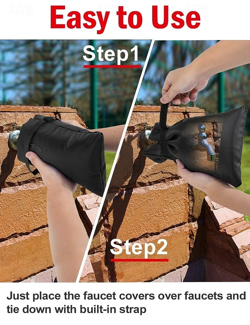 Set da 4 pezzi di coperture per rubinetti esterni per l'inverno, protezioni isolate per rubinetti esterni, protezione dal gelo, durevoli e resistenti alle intemperie, essenziali per la sicurezza del 2026 a $21.99 –P3