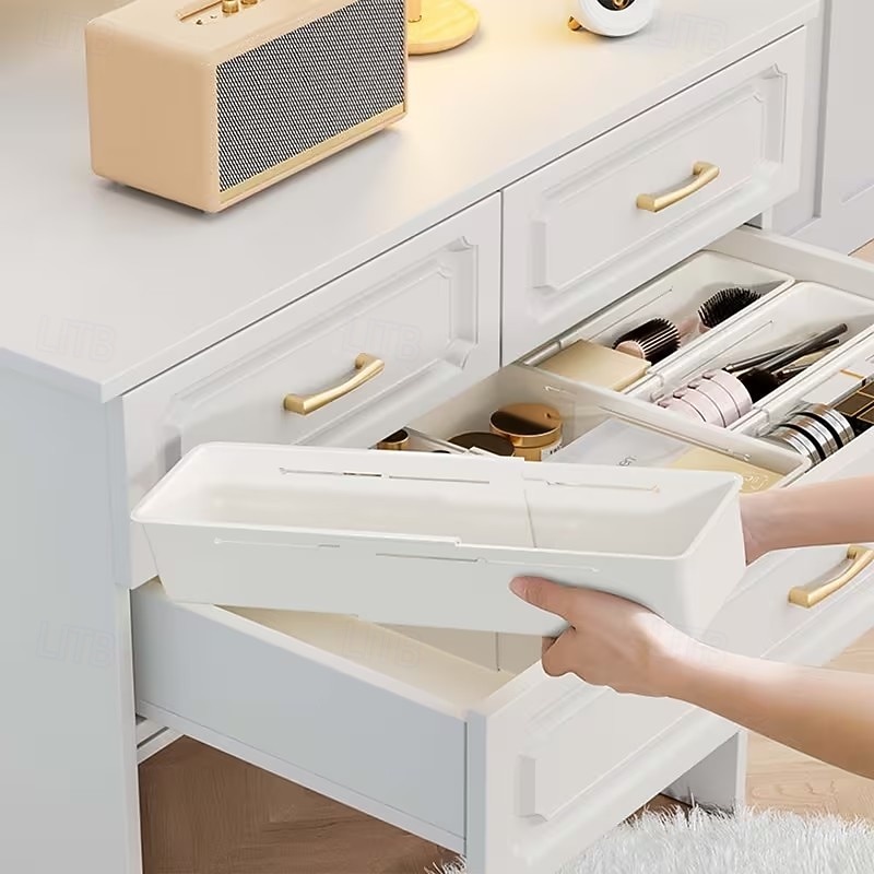 Organizadores de cajones de almacenamiento expandibles, paquete de 2, escritorio ajustable &Organizador de cajones para el hogar, almacenamiento de cajones para la oficina, armario, maquillaje 2026 - $15.99 –P12