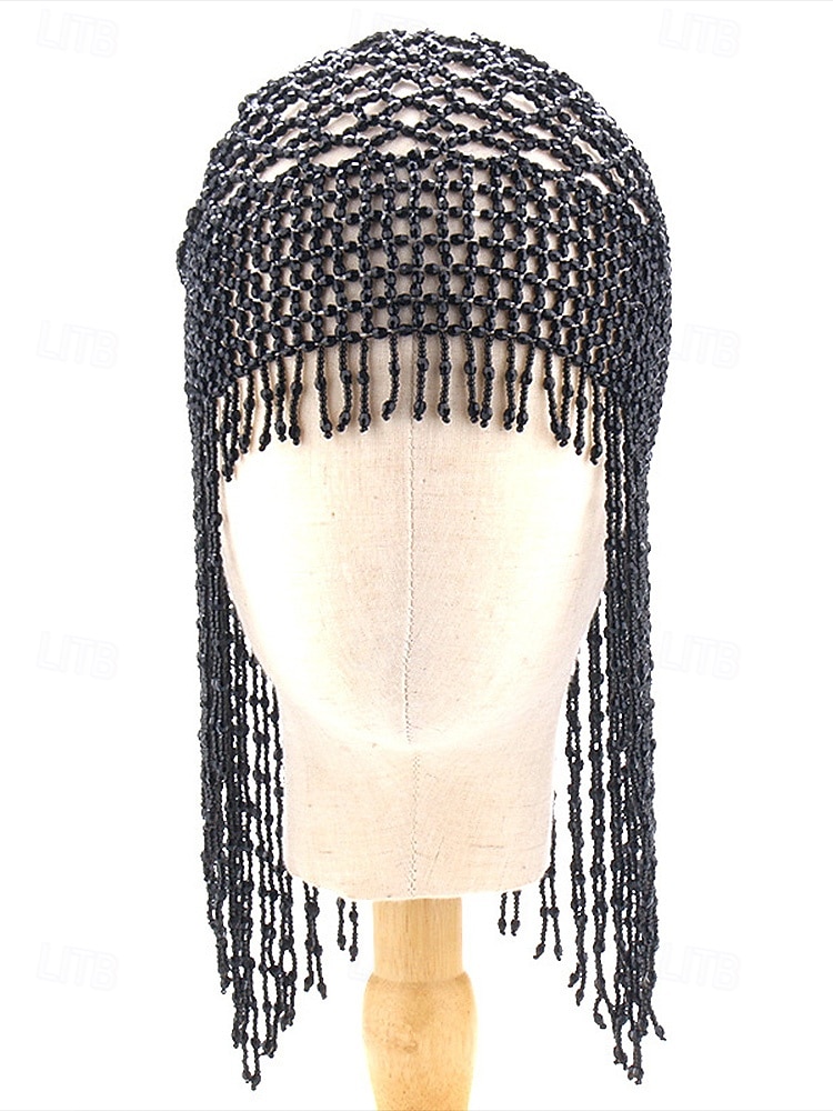 Dames Mardi Gras Beade Hoofddoek met Plastic Kralen Meerdere Kleuren Elegante Ontwerp Perfect voor Carnaval  Masker Bals 2026 - $19.99 –P11