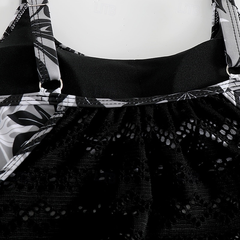 Mujer Traje de baño con estampado floral Traje de baño Tankini Floral Elástico Sin Mangas Bañadores Surf Playa Vocación Verano 2026 - $22.99 –P18