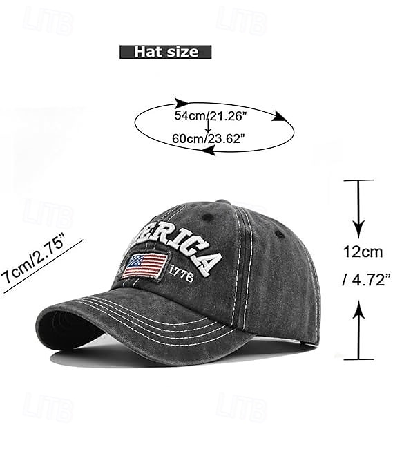 Klobouk s americkou vlajkou založenou v roce 1776 pro muže a ženy, vtipná nastavitelná bavlněná vyšívaná vlastenecká baseballová čepice s vlajkou USA, unisex nastavitelná truckerská čepice 2026 - $16.99 –P13