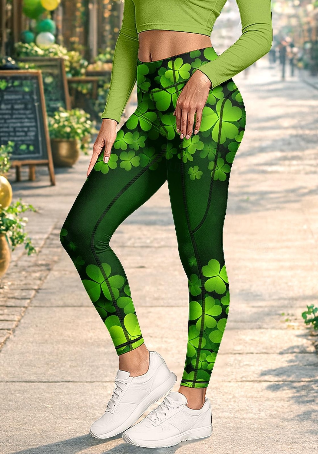 Saint Patrick Femmes leggings de pilates Pantalons de fitness Jambières de gymnastique Poches Droit de timbre Poches Latérales Pilates Salle de sport Entraînement en salle Pantalons Collants Leggings de 2026 ? $20.99 –P2