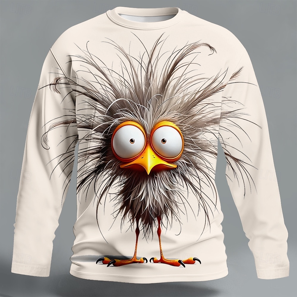 Per uomo Animale Divertente Maglietta Manica Lunga maglietta Stampa 3D Girocollo Camicia Moda Essenziale Casuale Quotidiano Streetwear Blu Nero Giallo Estate Primavera Abbigliamento S M L XL XXL XXXL del 2026 a $23.99 –P1
